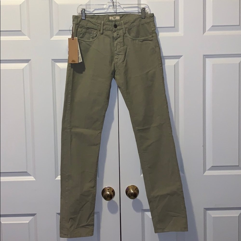 Incotex green corduroy sky slim pants